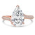 Pear Diamond 3-Prong Bypass Solitaire with Accents Engagement Ring in Rose Gold (MVSLG1548-R) Pear Diamond 3-Prong Bypass Solitaire with Accents Engagement Ring in Rose Gold (MVSLG1548-R)