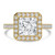 Princess Diamond 4-Prong Cathedral Halo Engagement Ring in Yellow Gold with Hidden Accents (MVSLG1544-Y) Princess Diamond 4-Prong Cathedral Halo Engagement Ring in Yellow Gold with Hidden Accents (MVSLG1544-Y)