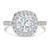 Cushion Diamond 4-Prong Halo Engagement Ring in White Gold with Hidden Accents (MVSLG1543-W) Cushion Diamond 4-Prong Halo Engagement Ring in White Gold with Hidden Accents (MVSLG1543-W)