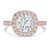 Cushion Diamond 4-Prong Halo Engagement Ring in Rose Gold with Hidden Accents (MVSLG1543-R) Cushion Diamond 4-Prong Halo Engagement Ring in Rose Gold with Hidden Accents (MVSLG1543-R)