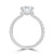 Cushion Diamond 4-Prong Solitaire with Accents Engagement Ring in White Gold with Hidden Halo (MVSLG1539-W)