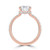 Cushion Diamond 4-Prong Solitaire with Accents Engagement Ring in Rose Gold with Hidden Halo (MVSLG1539-R)