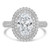 Oval Diamond 4-Prong Cathedral 3-Row Pave Double Halo Engagement Ring in White Gold (MVSLG1538-W) Oval Diamond 4-Prong Cathedral 3-Row Pave Double Halo Engagement Ring in White Gold (MVSLG1538-W)