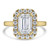 Emerald Diamond 4-Prong Cathedral Halo Engagement Ring in Yellow Gold (MVSLG1535-Y) Emerald Diamond 4-Prong Cathedral Halo Engagement Ring in Yellow Gold (MVSLG1535-Y)