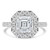Radiant Diamond 4-Prong Cathedral Halo Engagement Ring in White Gold (MVSLG1534-W)