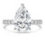 Pear Diamond 3-Prong Solitaire with Accents Engagement Ring in White Gold (MVSLG1533-W) Pear Diamond 3-Prong Solitaire with Accents Engagement Ring in White Gold (MVSLG1533-W)