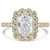 Radiant Diamond 4-Prong Floral Halo Engagement Ring in Yellow Gold (MVSLG1530-Y)