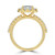 Radiant Diamond 4-Prong Floral Halo Engagement Ring in Yellow Gold (MVSLG1530-Y)