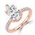 Pear Diamond 5-Prong Solitaire with Accents Engagement Ring in Rose Gold (MVSLG1522-R) Pear Diamond 5-Prong Solitaire with Accents Engagement Ring in Rose Gold (MVSLG1522-R)