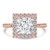 Princess Diamond 4-Prong Twisted Rope Halo Engagement Ring in Rose Gold (MVSLG1521-R) Princess Diamond 4-Prong Twisted Rope Halo Engagement Ring in Rose Gold (MVSLG1521-R)