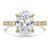 Oval Diamond 4-Prong  Solitaire with Accents Engagement Ring in Yellow Gold with Hidden Halo (MVSLG1519-Y)
