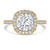 Cushion Diamond 4-Prong Cathedral Halo Engagement Ring in Yellow Gold (MVSLG1517-Y) Cushion Diamond 4-Prong Cathedral Halo Engagement Ring in Yellow Gold (MVSLG1517-Y)