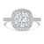 Cushion Diamond 4-Prong Cathedral Halo Engagement Ring in White Gold (MVSLG1517-W) Cushion Diamond 4-Prong Cathedral Halo Engagement Ring in White Gold (MVSLG1517-W)