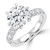 Round Diamond 6-Prong Solitaire with Accents Engagement Ring in White Gold (MVSLG1513-W)