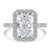 Radiant Diamond 4-Prong Open Bridge Rollover Halo Engagement Ring in White Gold with Hidden Halo (MVSLG1508-W) Radiant Diamond 4-Prong Open Bridge Rollover Halo Engagement Ring in White Gold with Hidden Halo (MVSLG1508-W)