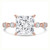 Princess Diamond Hidden Halo Solitaire with Accents Engagement Ring in Rose Gold (MVSLG1499-R) Princess Diamond Hidden Halo Solitaire with Accents Engagement Ring in Rose Gold (MVSLG1499-R)