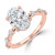 Oval Diamond Hidden Halo Solitaire with Accents Engagement Ring in Rose Gold (MVSLG1498-R) Oval Diamond Hidden Halo Solitaire with Accents Engagement Ring in Rose Gold (MVSLG1498-R)