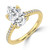 Pear Diamond Cathedral Solitaire with Accents Engagement Ring in Yellow Gold with Pave Diamond Bridge and Prongs (MVSLG1493-Y) Pear Diamond Cathedral Solitaire with Accents Engagement Ring in Yellow Gold with Pave Diamond Bridge and Prongs (MVSLG1493-Y)