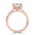 Emerald Diamond Cathedral Solitaire with Accents Engagement Ring in Rose Gold with Pave Diamond Bridge and Prongs (MVSLG1491-R) Emerald Diamond Cathedral Solitaire with Accents Engagement Ring in Rose Gold with Pave Diamond Bridge and Prongs (MVSLG1491-R)