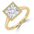 Princess Diamond Vintage Bezel Set Open Bridge Solitaire Engagement Ring in Yellow Gold (MVSLG1487-Y) Princess Diamond Vintage Bezel Set Open Bridge Solitaire Engagement Ring in Yellow Gold (MVSLG1487-Y)