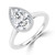 Pear Diamond Vintage Bezel Set Open Bridge Solitaire Engagement Ring in White Gold (MVSLG1486-W) Pear Diamond Vintage Bezel Set Open Bridge Solitaire Engagement Ring in White Gold (MVSLG1486-W)