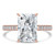 Radiant Diamond Cathedral Open Bridge Solitaire with Accents Engagement Ring in Rose Gold (MVSLG1474-R)