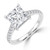 Princess Diamond Cathedral Open Bridge Solitaire with Accents Engagement Ring in White Gold (MVSLG1473-W) Princess Diamond Cathedral Open Bridge Solitaire with Accents Engagement Ring in White Gold (MVSLG1473-W)