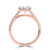 Pear Diamond Cathedral Open Bridge Solitaire with Accents Engagement Ring in Rose Gold (MVSLG1472-R)