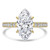 Marquise Diamond Cathedral Open Bridge Solitaire with Accents Engagement Ring in Yellow Gold (MVSLG1471-Y)