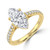 Marquise Diamond Cathedral Open Bridge Solitaire with Accents Engagement Ring in Yellow Gold (MVSLG1471-Y)