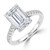 Emerald Diamond Cathedral Open Bridge Solitaire with Accents Engagement Ring in White Gold (MVSLG1470-W) Emerald Diamond Cathedral Open Bridge Solitaire with Accents Engagement Ring in White Gold (MVSLG1470-W)