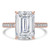 Emerald Diamond Cathedral Open Bridge Solitaire with Accents Engagement Ring in Rose Gold (MVSLG1470-R) Emerald Diamond Cathedral Open Bridge Solitaire with Accents Engagement Ring in Rose Gold (MVSLG1470-R)