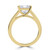 Princess Diamond Cathedral Split Shank Solitaire Engagement Ring in Yellow Gold (MVSLG1468-Y)