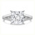 Princess Diamond Cathedral Split Shank Solitaire Engagement Ring in White Gold (MVSLG1468-W)