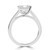 Princess Diamond Cathedral Split Shank Solitaire Engagement Ring in White Gold (MVSLG1468-W)