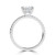 Cushion Diamond Hidden Halo Solitaire with Accents Engagement Ring in White Gold (MVSLG1460-W)