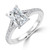 Radiant Diamond Cathedral Split Shank Solitaire with Accents Engagement Ring in White Gold (MVSLG1454-W) Radiant Diamond Cathedral Split Shank Solitaire with Accents Engagement Ring in White Gold (MVSLG1454-W)