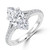 Marquise Diamond Cathedral Split Shank Solitaire with Accents Engagement Ring in White Gold (MVSLG1450-W)