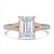 Emerald Diamond Cathedral Split Shank Solitaire with Accents Engagement Ring in Rose Gold (MVSLG1449-R) Emerald Diamond Cathedral Split Shank Solitaire with Accents Engagement Ring in Rose Gold (MVSLG1449-R)