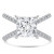 Princess Diamond Crossover Split Shank Solitaire with Accents Engagement Ring in White Gold (MVSLG1446-W) Princess Diamond Crossover Split Shank Solitaire with Accents Engagement Ring in White Gold (MVSLG1446-W)