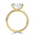 Radiant Diamond Horizontally Set Solitaire with Accents Engagement Ring in Yellow Gold (MVSLG1440-Y)