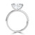 Radiant Diamond Horizontally Set Solitaire with Accents Engagement Ring in White Gold (MVSLG1440-W)