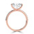 Radiant Diamond Horizontally Set Solitaire with Accents Engagement Ring in Rose Gold (MVSLG1440-R)