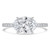 Oval Diamond Horizontally Set Solitaire with Accents Engagement Ring in White Gold (MVSLG1438-W) Oval Diamond Horizontally Set Solitaire with Accents Engagement Ring in White Gold (MVSLG1438-W)