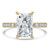 Radiant Diamond Hidden Halo Open Bridge Solitaire with Accents Engagement Ring in Yellow Gold (MVSLG1436-Y)