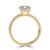 Radiant Diamond Hidden Halo Open Bridge Solitaire with Accents Engagement Ring in Yellow Gold (MVSLG1436-Y)