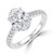 Oval Diamond Cathedral Open Bridge Solitaire with Accents Engagement Ring in White Gold (MVSLG1435-W) Oval Diamond Cathedral Open Bridge Solitaire with Accents Engagement Ring in White Gold (MVSLG1435-W)