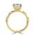 Emerald Diamond Solitaire with Accents Engagement Ring in Yellow Gold (MVSLG1428-Y) Emerald Diamond Solitaire with Accents Engagement Ring in Yellow Gold (MVSLG1428-Y)