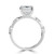 Emerald Diamond Solitaire with Accents Engagement Ring in White Gold (MVSLG1428-W) Emerald Diamond Solitaire with Accents Engagement Ring in White Gold (MVSLG1428-W)