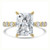 Radiant Diamond Hidden Halo Solitaire with Accents Engagement Ring in Yellow Gold (MVSLG1422-Y)